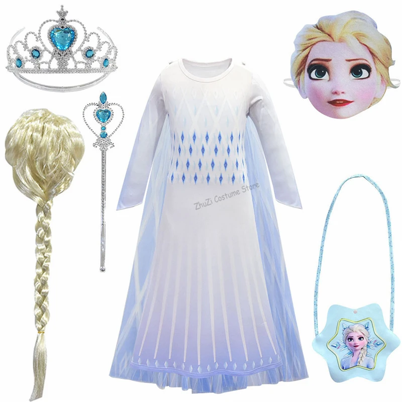 2020 New Snow Queen Elsa Princess Birthday Party Dress Elegant
