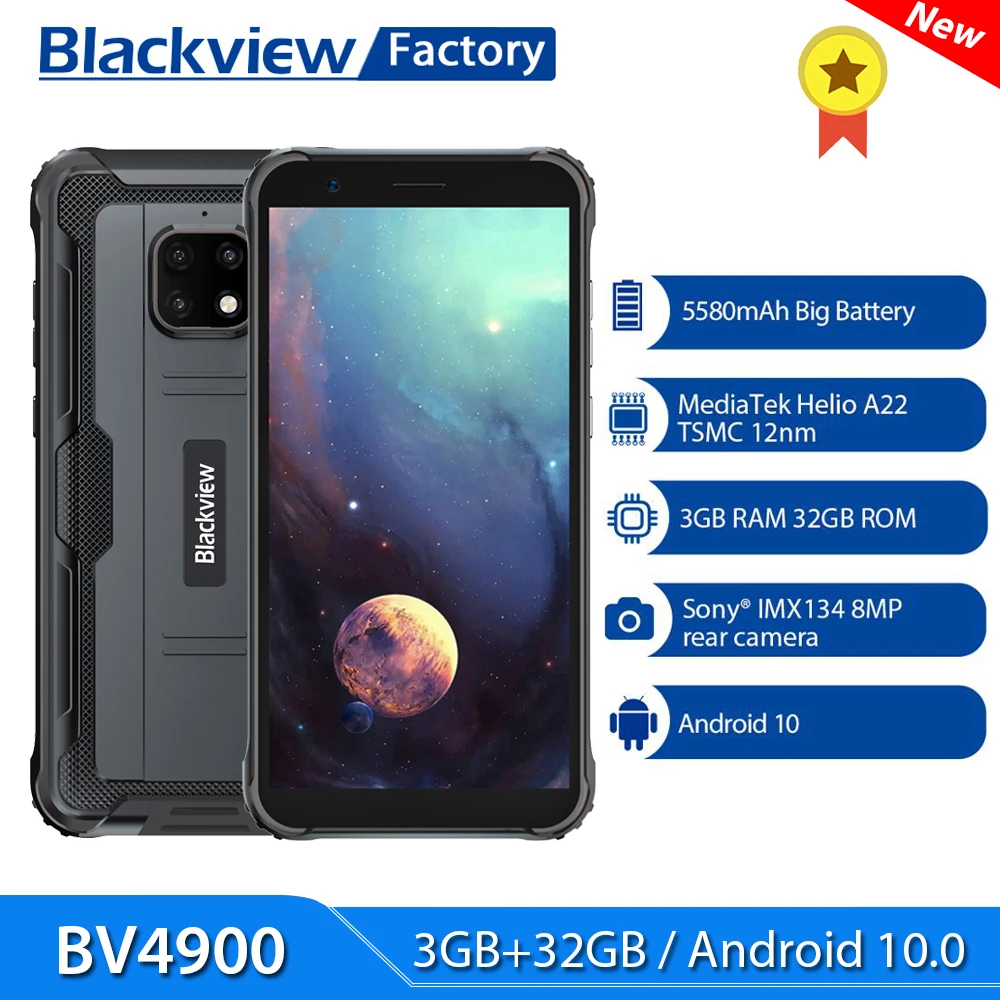 Blackview Helio A22 BV4900 Smartphone 3GB 32GB WCDMA/GSM/LTE NFC Quad Core Face Recognition
