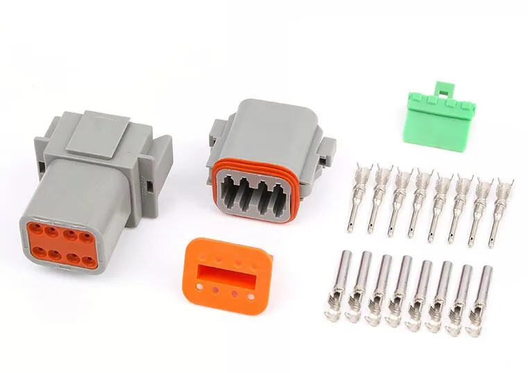 10 шт./лот 8 Pin/Way Deutsch DT герметичный DT04-8P/DT06-8P 1,6 серии мужской и женский автомобильный разъем