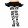 2022 Womens Halloween Stockings Party Cosplay striped Elastic Pantyhose Stockings Autumn Winter Chrismas Club Clown Multicolor ► Photo 3/6