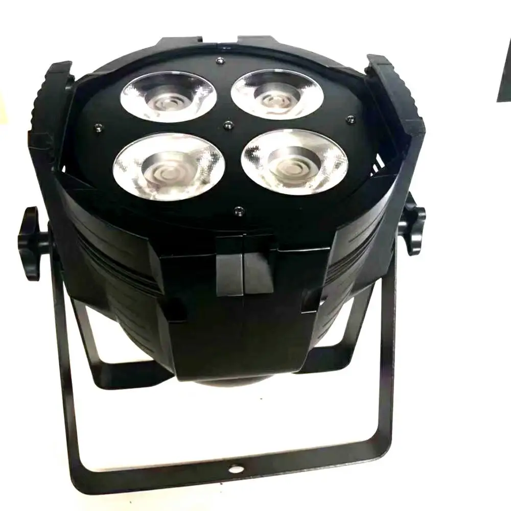 Черный F& GLED 4x50W COB Par Iluminacion бланка cаlida Iluminacion de alta potencia para efecto de escenio DMX512 DJ disco - Цвет: Черный