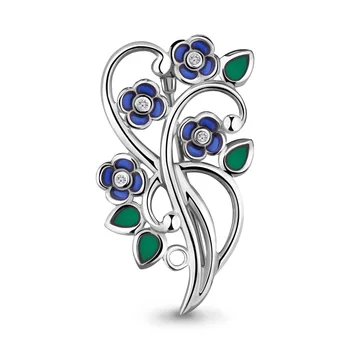 

Brooch AQUAMARINE with cubic, silver 925