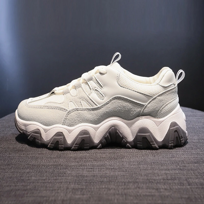 

2020 Women Platform Chunky Sneakers Female Fashion Mesh Casual Shoes Woman Walking Breathable Trainers Ladies Vulcanized Shoes