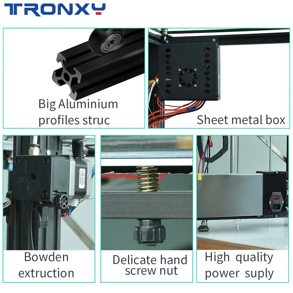 TRONXY X5ST-500-2E 3D размер печати 500* 500* 600 мм принтер полностью металлический сенсорный экран 3d drucker для продажи