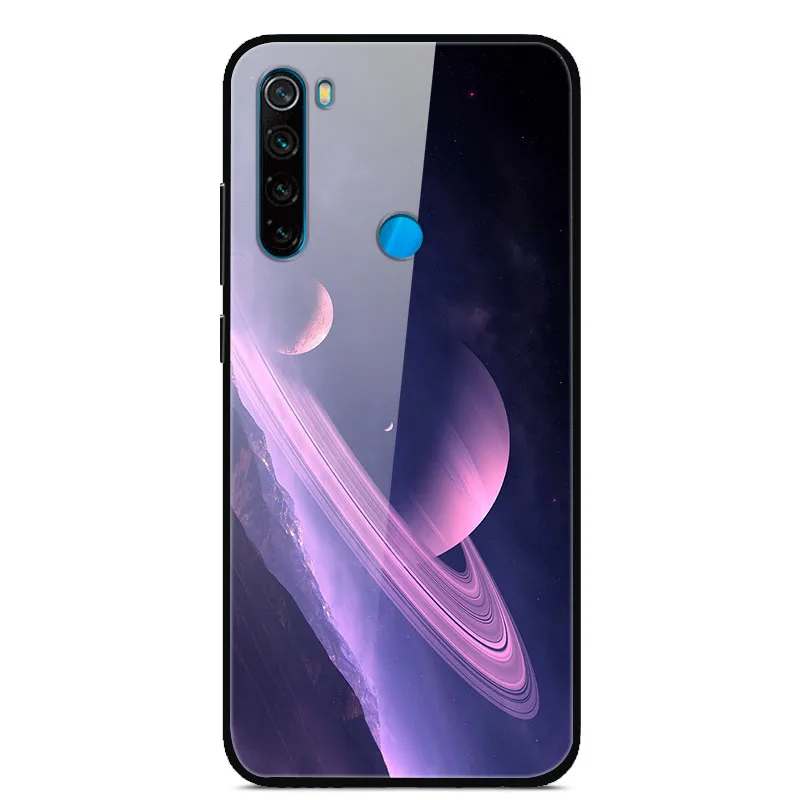 Для Xiaomi Redmi Note 8T чехол из закаленного стекла с изображением планеты Космос для Xiaomi Redmi Note 8T стеклянный задний Чехол для Redmi Note 8 8T