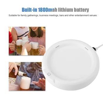 

New 3.7V 110KHZ Ultrasonic Beer Bubbler Household Supersonic Foaming Machine Portable Beer Foam Maker Sonic Foamer for Ice Beer