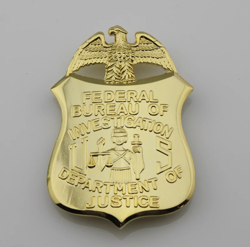 Классический FEDERAL BUREAU OF Definition DEPARTMENT OF JUSTICE, Реплика Фильма Prop Pin значок