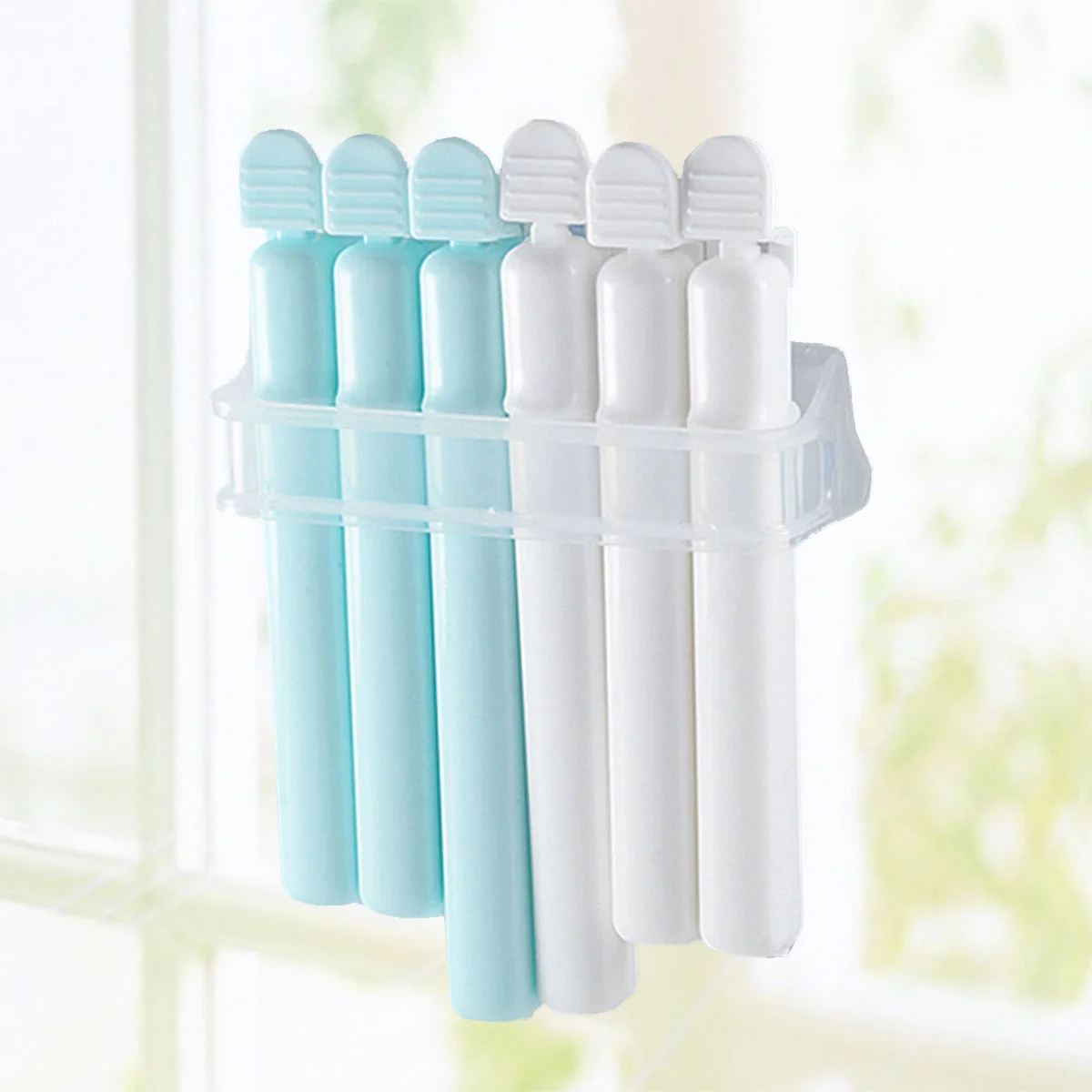 6 Pcs Food Storage Sealing Clips Suction Cup Wall Hanging Bag Moisture-Proof Clip Plastic Portable Clamp | Дом и сад