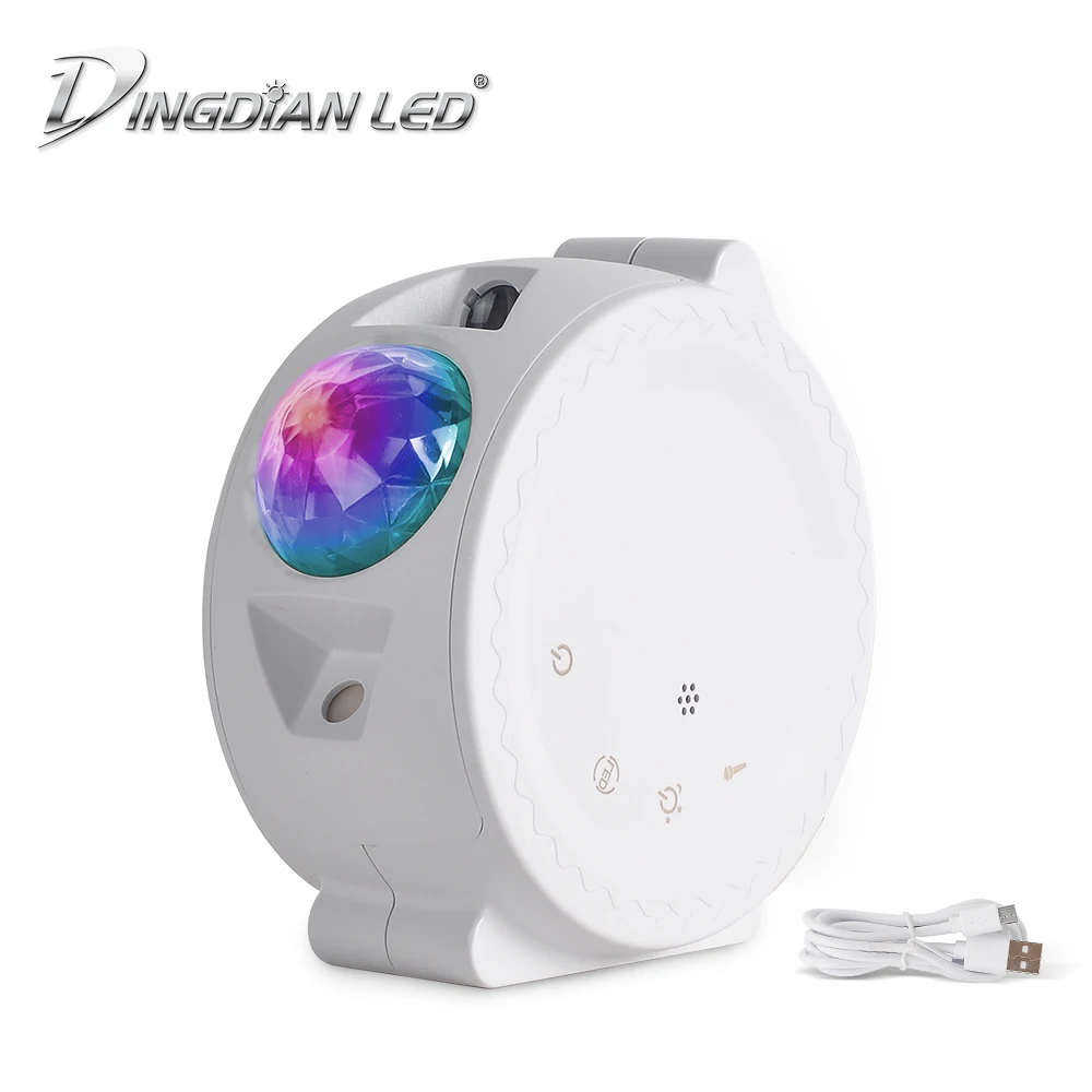 

10W LED DC5V Disco Light 18650 Battery Stage Lights AC100-265V DJ Sound Control Projector Music Christmas Decorations for Home