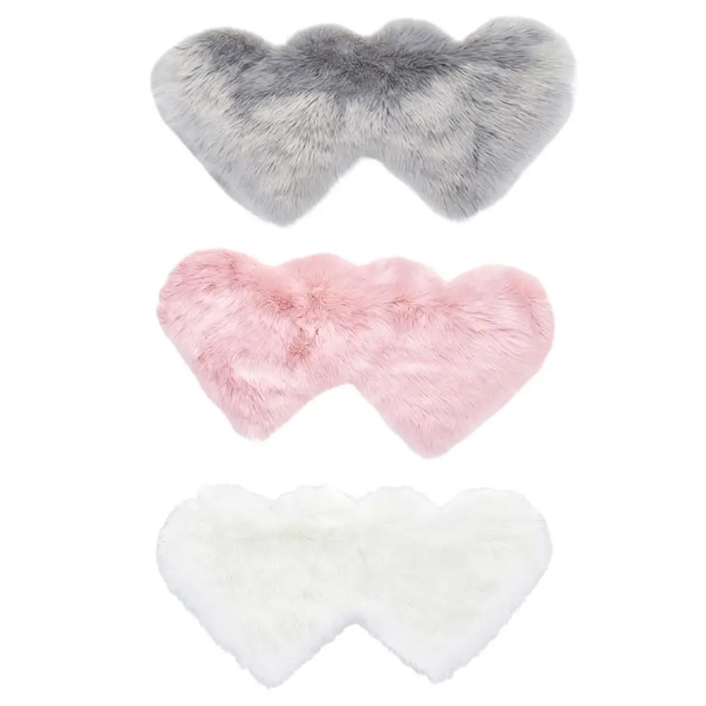 

Fluffy Floor Carpet Heart-shaped Soft Cute Kids Play Mat For Sofa Living Room Bedroom Home Decoration