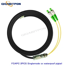 

5pcs FCAPC fiber optic patch cord FCAPC 2-core single-mode outdoor waterproof 3m for FTTH FTTX fiber optic network