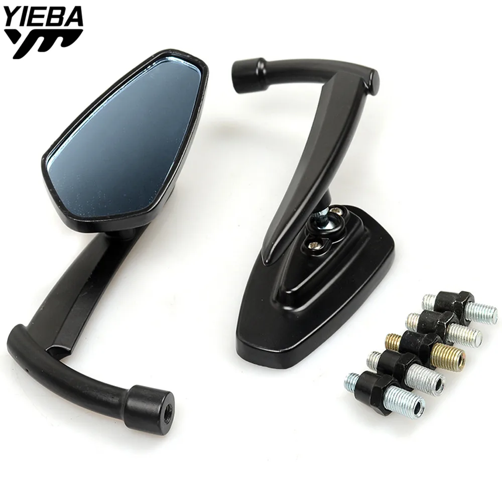 Universal Black Rear Mirrors Motorcycle Motorbike Rearview Mirror Side for Yamaha Tmax 500 530 XJR 400 1300 KTM Duke 390 125 200