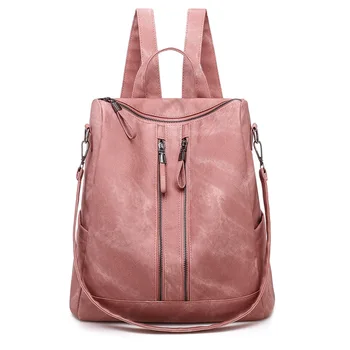 

Female Backpack mochila feminina Casual Multifunction Women Leather Backpack Female Shoulder Bag Travel Back Pack 2020