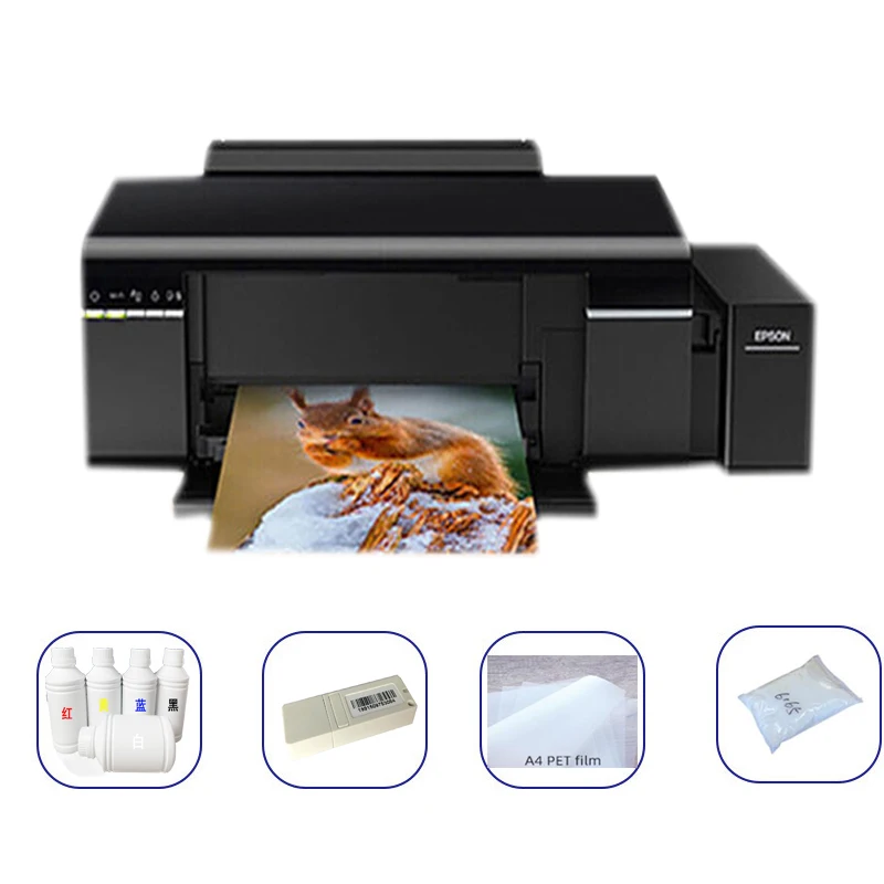 A3 DTF Printer For Epson L1800 White Ink DTF Printer Heat Transfer PET Film L1800 DTF Printer Transfer Film Printing