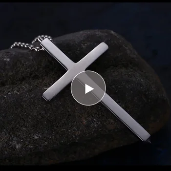 

1pcs Men EDC Outdoor Self-defense Pectorer Cross Necklace Cool Window Breaker Portable Tactical Women Anti-wolf 40CM Protection