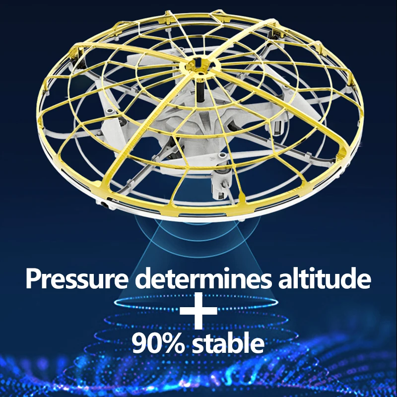 Infrared Watch Gravity Induction Smart Hover UFO RC Drone 100M 3D Roll Fixed Hold Headless Mode Gesture Sensing UFO Quadcopter