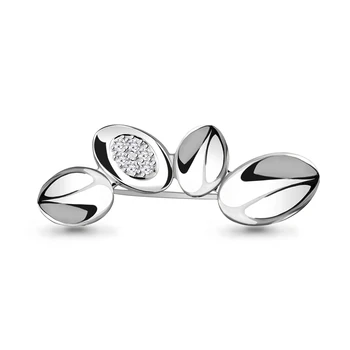 

Brooch AQUAMARINE with cubic, silver 925