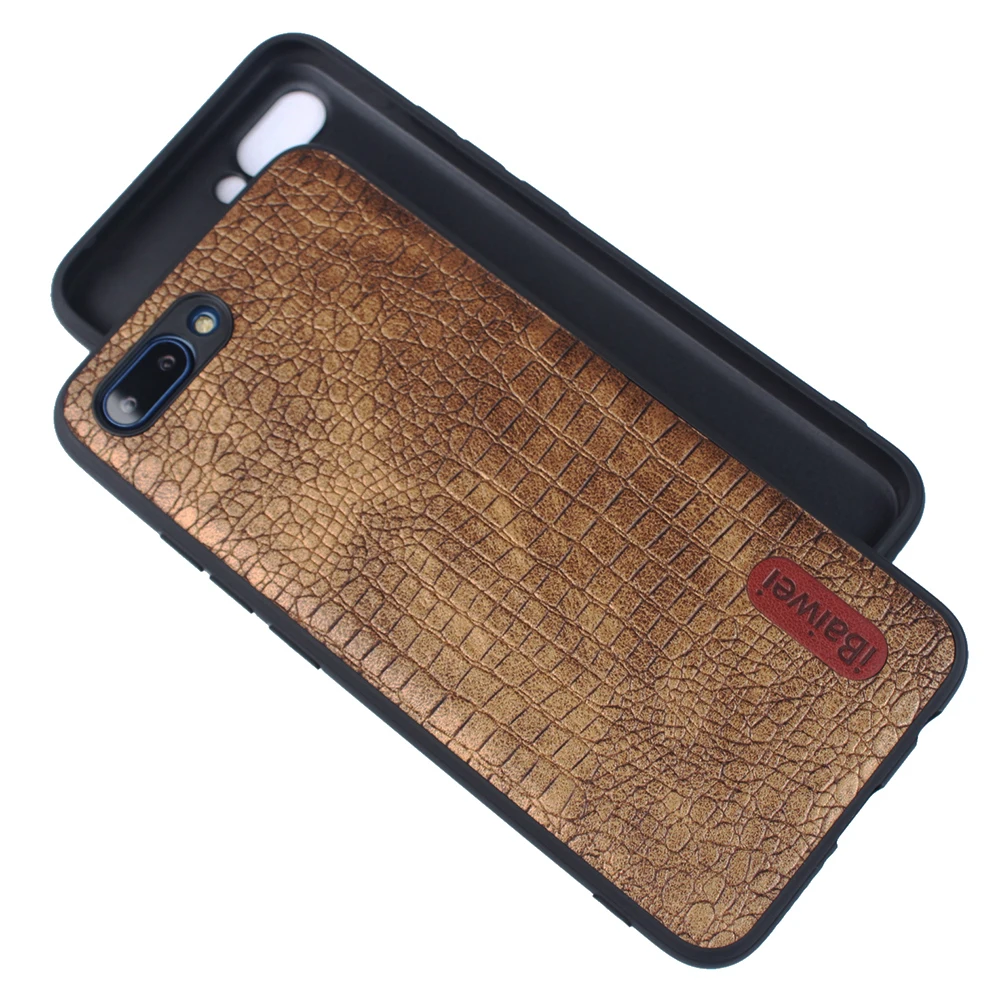 

Leather Case for Huawei Honor 10 Case Crocodile pattern Silicone TPU PC Back Cover Shockproof Coque Huawei Honor 10 Holder Capa