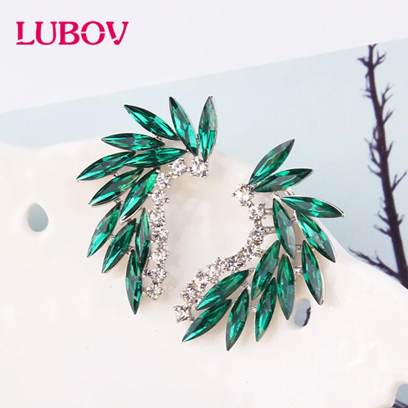 Piercing Earrings Wedding-Jewelry Crystal-Stone Acrylic Christmas-Gift LUBOV Trendy Colorful