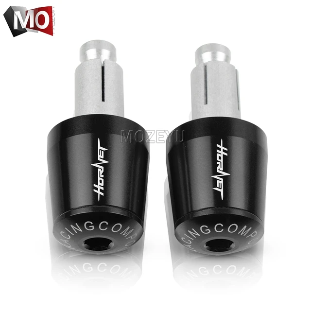 22mm Motorcycle Handlebar Grips End Handle Bar Cap End Plug For HONDA CB600F CB600 CB599 CB900F Hornet 250 600 900 CB500F CB919 Black Black