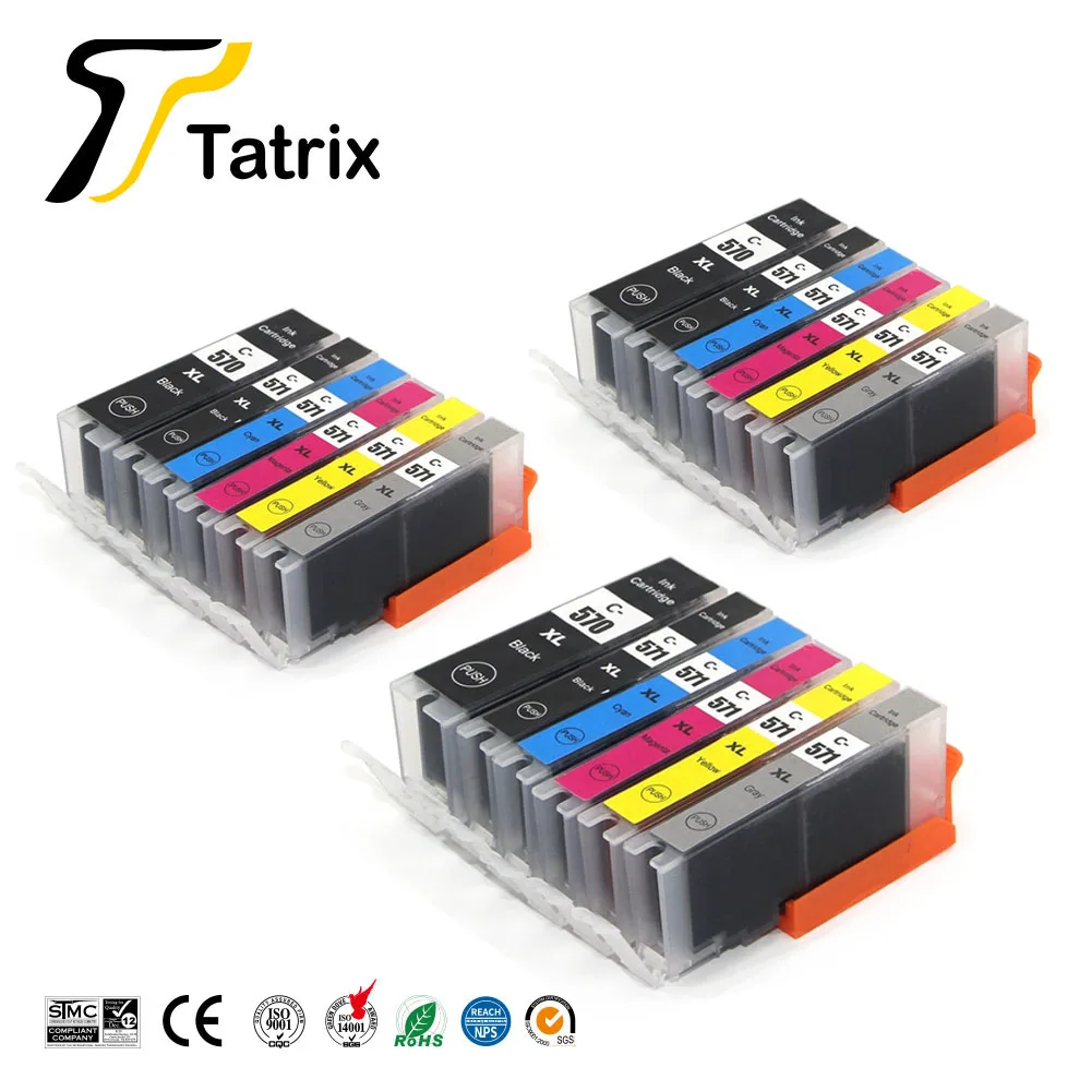 Для Canon 570 571 PGI-570 CLI-571 PGI570 чернильный картридж для PIXMA MG7750 TS8050 TS9050/TS9055 принтер |
