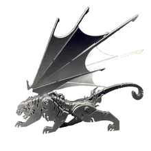 3D Metal Animal Styling Puzzle Flying Tiger Model Steel Warcraft DIY Assembled Jigsaw Detachable Toys Gift For Children Adult