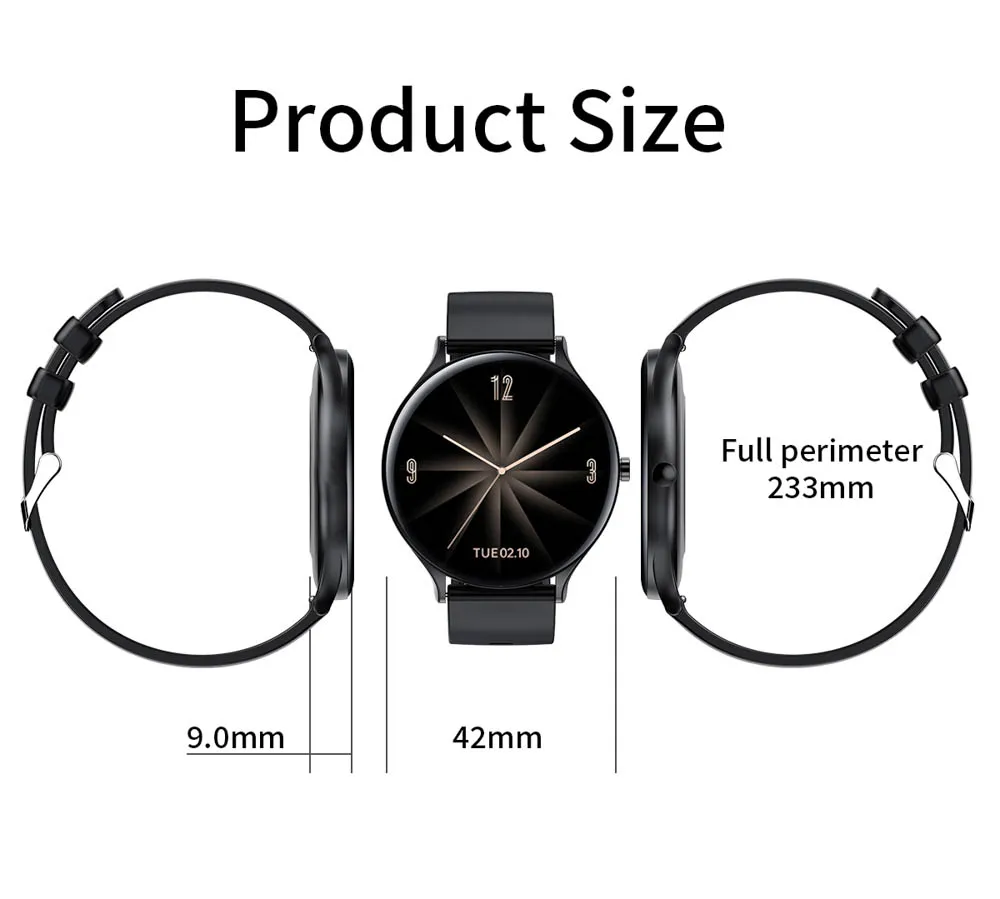 2021 Ultra Thin Smart Watch Women Men Full Touch Screen Bluetooth Sports Tracker Fitness Smartwatch For Android IOS