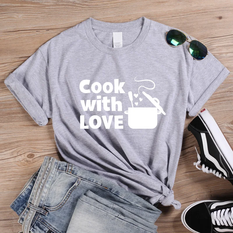 ONSEME Cook футболка с любовным письмом и принтом женская уличная футболка с круглым вырезом Эстетическая одежда топы с короткими рукавами для жены Q-909
