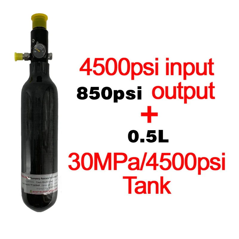 0.5L 850psi Acecare Пейнтбол Бак 0.35L/0.5L Воздушный бак 4500psi Давление Тип регулятора Pcp Кондор для Pcp аксессуары пневматическая винтовка гПа Airsoft - Цвет: 0.5L 850psi