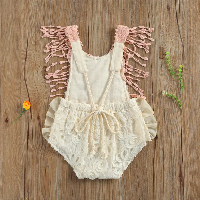 Cute Infant Baby Girls Romper 0-24M Summer Princess Newborn Baby Girls Elegant Lace Crochet Sequins Sleeveless Romper Jumspuits Tulle Dress Outfits 7 Styles Bamboo fiber children's clothes