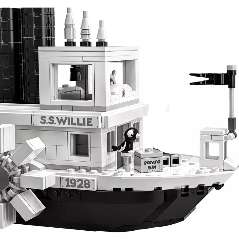 Новые идеи совместимы с legoings Steamboat Willie Movie Fit 21317 фигурки строительные блоки