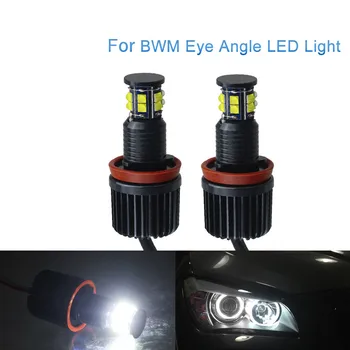 

1 SET H8 Car LED Angel Eye Halo Ring Light Bulb 6-Side Illumination White 6000K Headlight For BMW E82 E87 E90 E92 E60 E61 E63