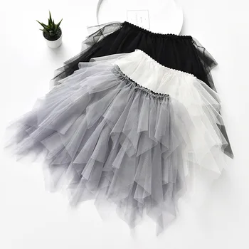 

Little girl elastic waist tutu skirt sweet and cute children's skirt white net gauze kids skirts for girls