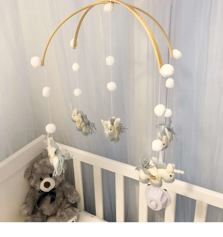 Детские Мультяшные погремушки Мобильная для детской кроватки деревянная ...