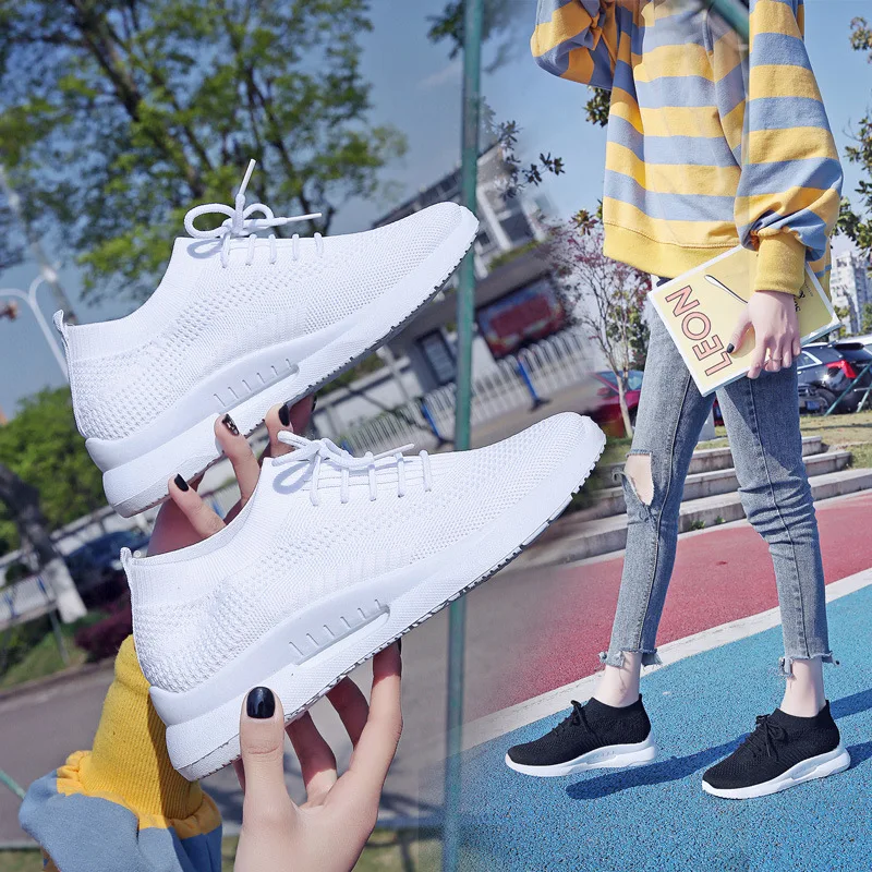 

WOMEN'S Shoes 2019 Autumn New Style Trend Running Shoes Flat Versatile Korean-style Athletic Shoes zhen free Woven Casual Shoes