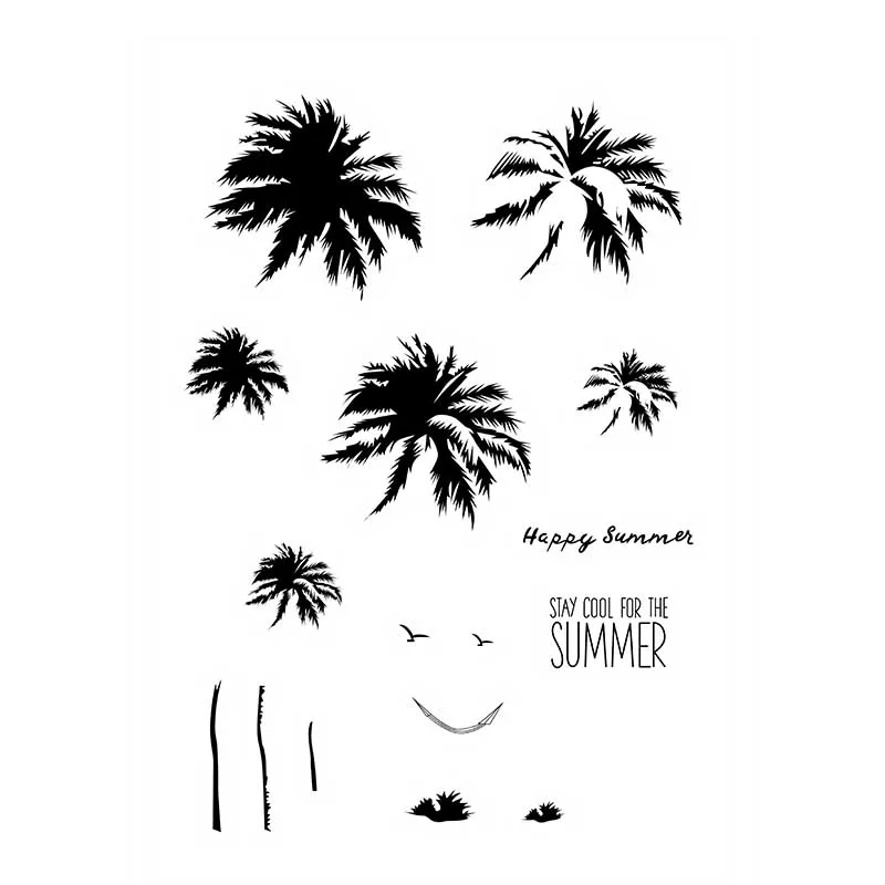 

Palm tree layers Transparent Clear Stamps / Silicone stamp for DIY scrapbooks photo album/Card Making