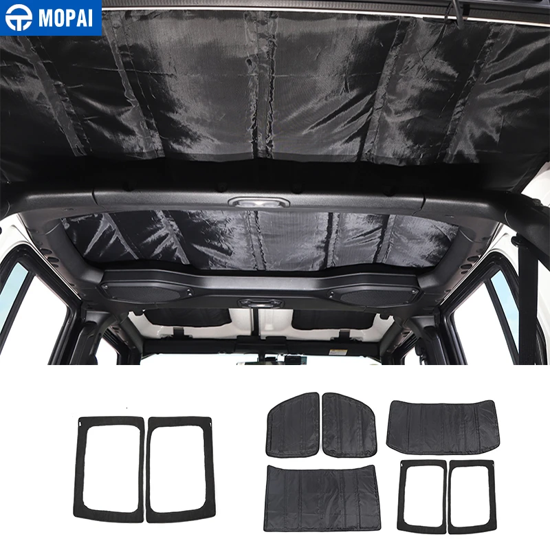 MOPAI for Jeep Wrangler JL 2018+ Car Window Roof Heat Insulation Cotton Pad Kit Accessories for Jeep Wrangler JL 2018 2019+