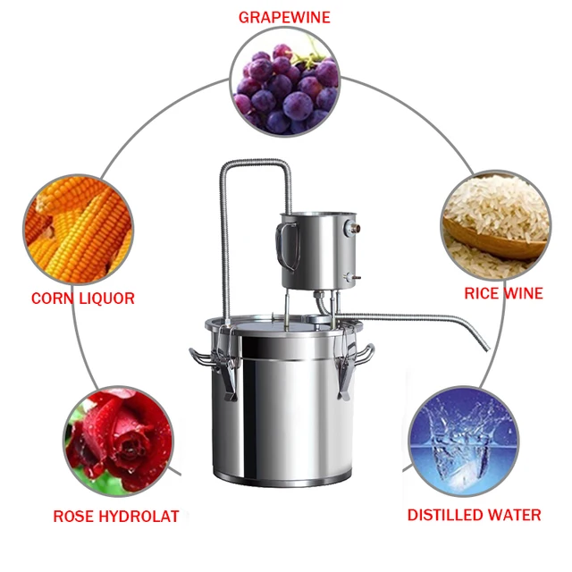 12L/20L/33L/50L Distiller Alambic Moonshine Alkohol Rozsdamentes Réz Diy Otthoni Sör Whisky Water Wine Illóolaj Sörfőző Készlet - Image 2