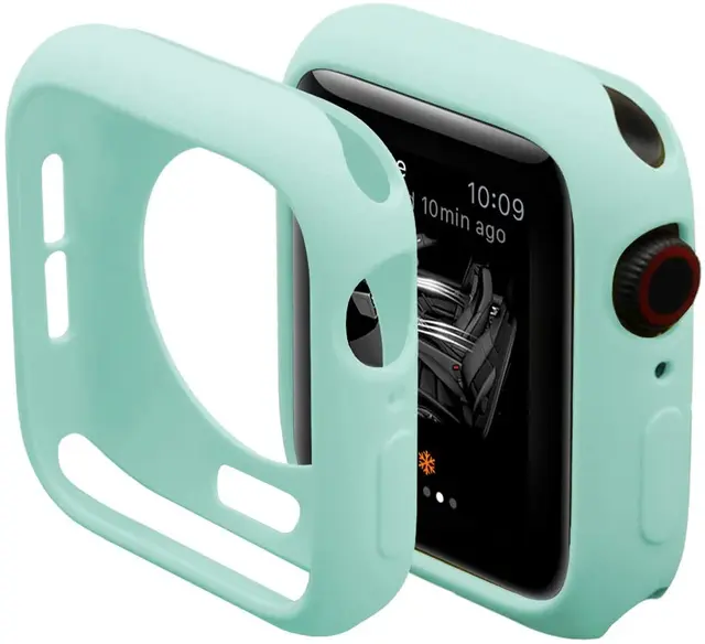 Candy Soft Silicone Case for Apple Watch 6 SE 5 4 3 2 1 42MM 38MM Cover Protection Shell for iWatch 4 5 6 3 2 40MM 44MM  Bumper light blue