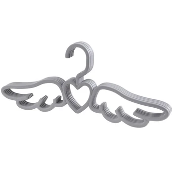 

20 Pc New Design Fly Angel Plastic Clothes Shirt Hanger, Cute Pretty White Grey Loving Heart Scarf Underwear Hanger Rack