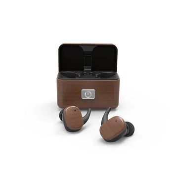 

Retro Wooden Bluetooth Earphone Wireless Headphones Noise Reduction Earbuds Waterproof Support Wireless Charging With Microphone