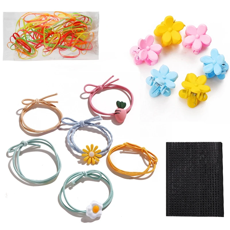 

15PCS Girls Accessory Set Cute Colorful Cartoon Small Hair Clip Hair Rubber Band Hair Bang Patch for baby kids Hair Accessory