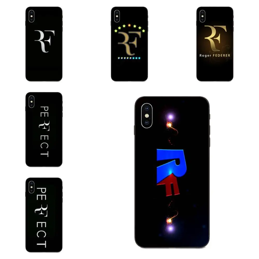 

For Apple iPhone 4 4S 5 5S SE 6 6S 7 8 Plus X XS Max XR Soft TPU Phone Cover Case Capa Roger Federer Tennis Star Rf Logo
