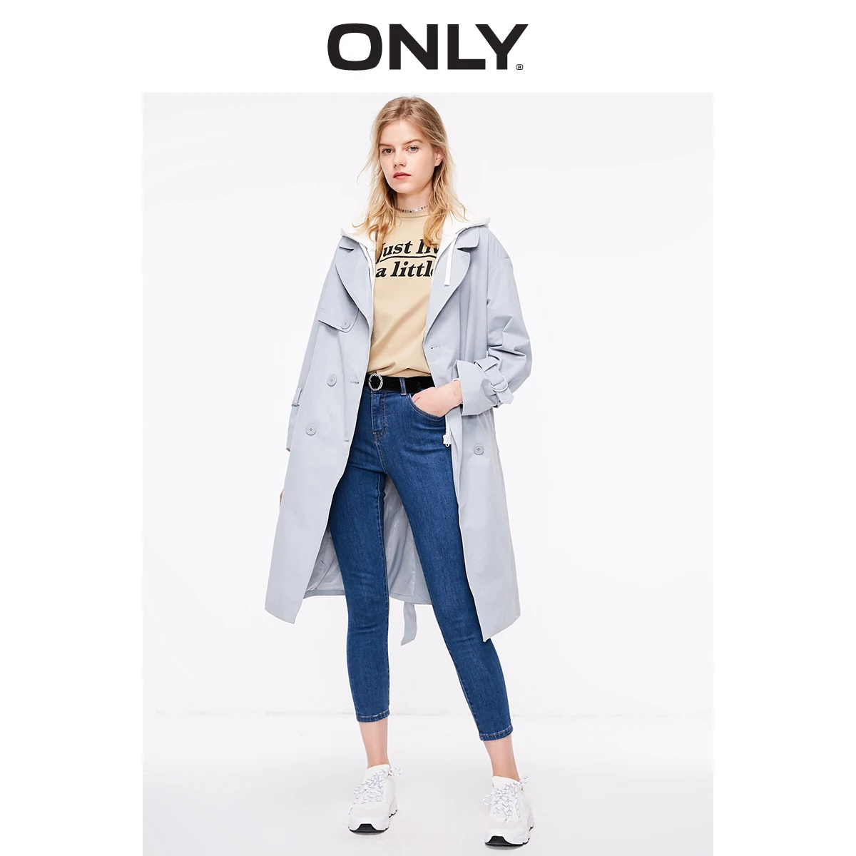 Beste ALLEEN Herfst Winter vrouwen Lange Cinched Taille Trenchcoat | 119136504