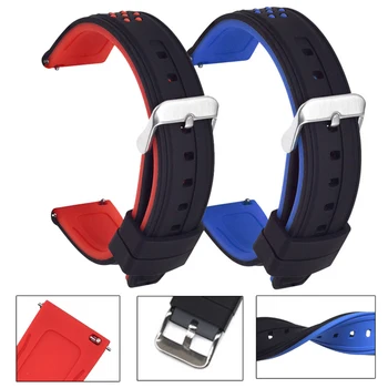 

22mm Watch Strap for Samsung galaxy Gear s3 Watch 46mm silicone Band huami amazfit pace 22mm sport correa bracelet belt 26mm