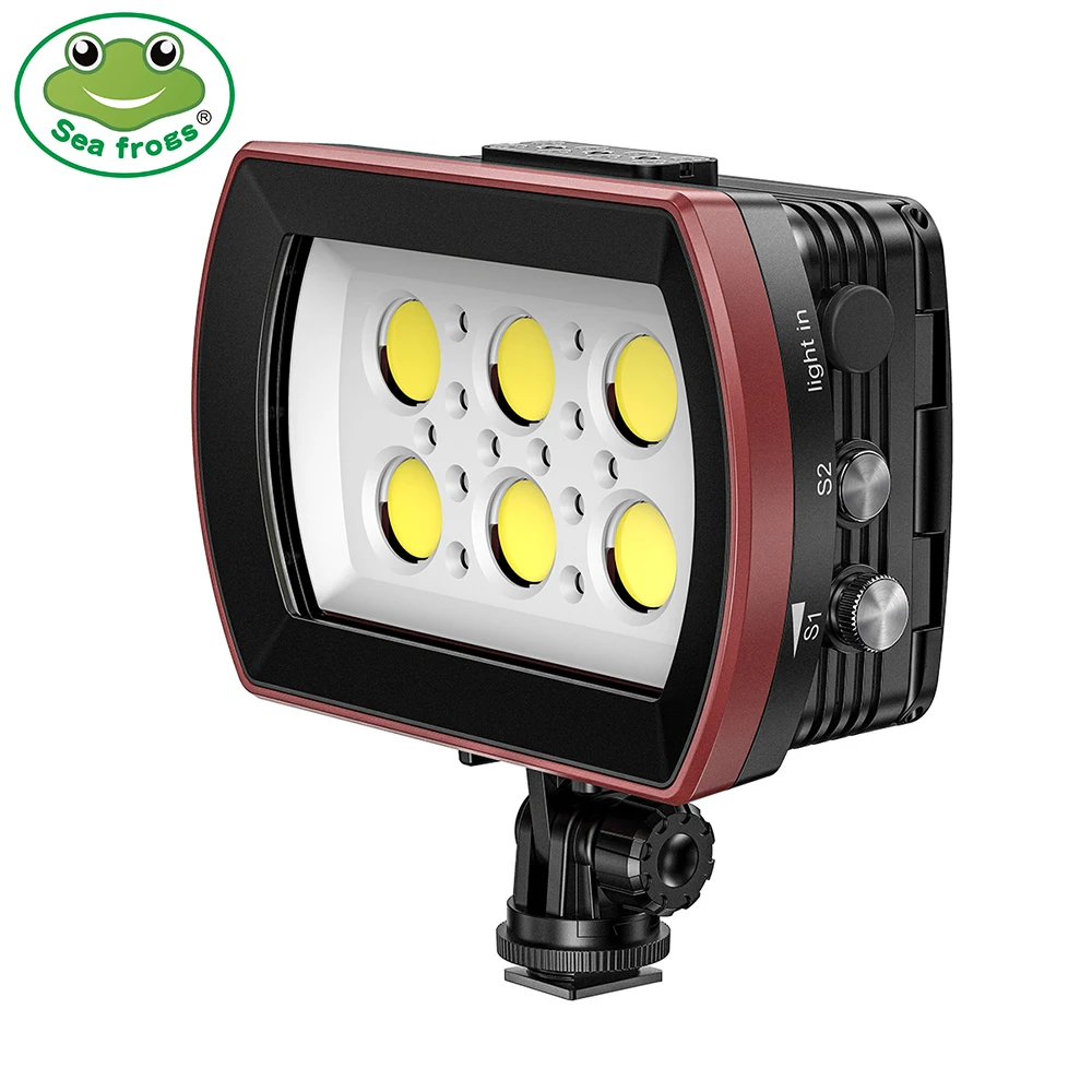 Seafrogs 6000Lm IPX8 40M Waterproof LED Camera Phone Fill Light Flash Underwater Diving Photography Lighting Accessory