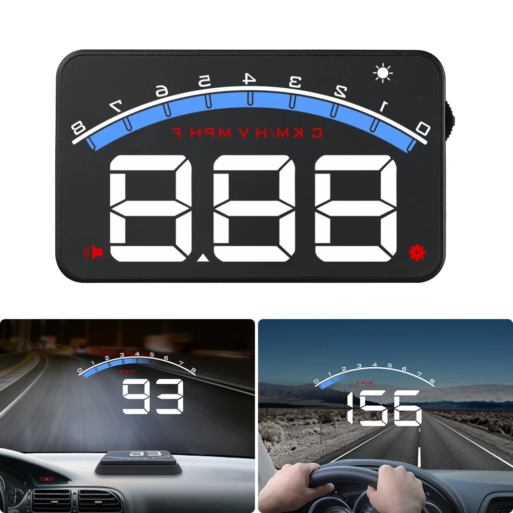 Автомобильный проектор OBD2 HUD цифровой дисплей с диагональю 3 5 дюйма скорость
