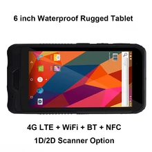 " большой экран Android прочный КПК 4G ручной pos-терминал 1D 2D NFC RFID считыватель беспроводной сканер штрих-кода Wi-Fi Bluetooth gps