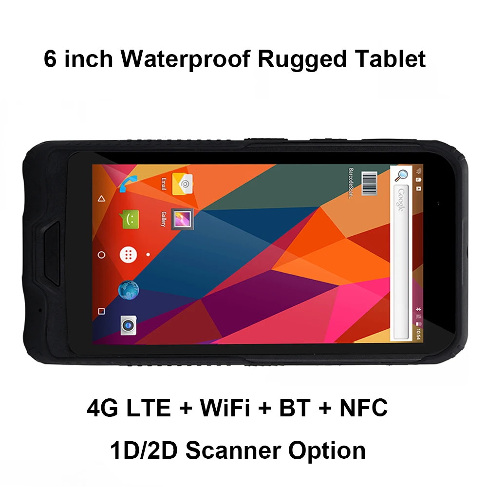 Портативный КПК 6 дюймов Android прочный 4G POS терминал 1D 2D NFC RFID ридер беспроводной
