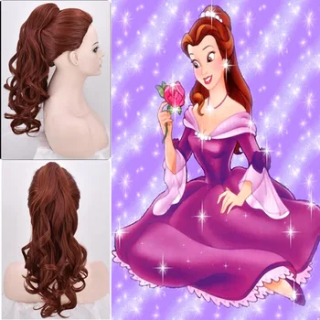 

Beauty and the Beast Princess Belle wig Cosplay Costume Women Long Wavy Synthetic Hair Halloween Party Role Play wigs
